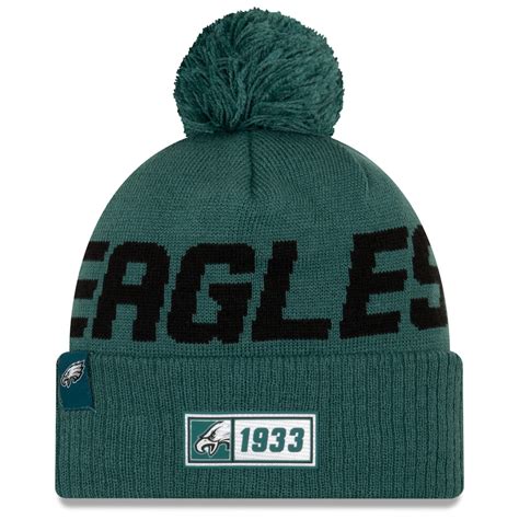 Men's New Era Green Philadelphia Eagles 2019 NFL Sideline Road Official ...