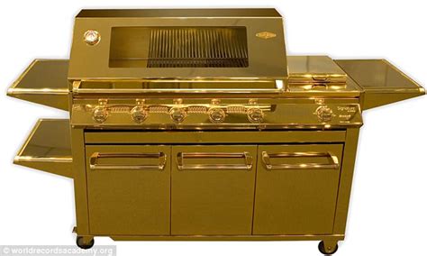 BeefEater Barbecues golden grill plated in 24-carat gold... and it's yours for $165,000 | Daily ...