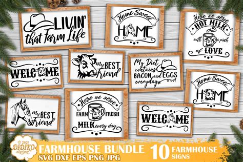 Farmhouse Signs SVG Bundle, Farmhouse Quotes Svg | DIDIKO designs