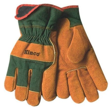 KINCO INTERNATIONAL - Kinco International 1721GR L Large Men's Suede Cowhide Leather Palm Gloves ...