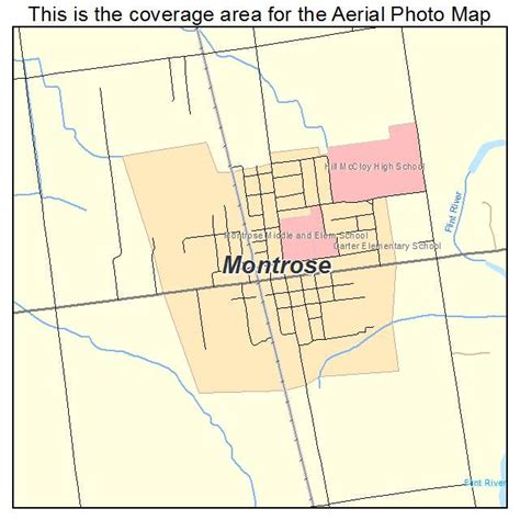 Aerial Photography Map of Montrose, MI Michigan