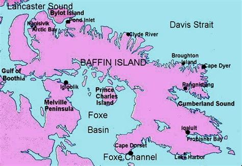 Map of Baffin Island.... : Photos, Diagrams & Topos : SummitPost