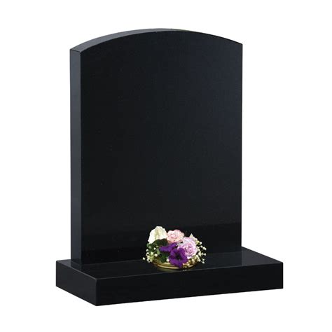 Polished Black Granite Headstone | 1st Choice Memorials