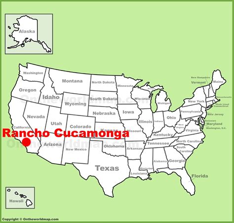 Rancho Cucamonga location on the U.S. Map - Ontheworldmap.com