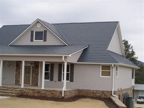 Grey Metal Roof House Color Combinations