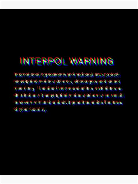 "Interpol Warning" Art Print by pabloestamor | Redbubble