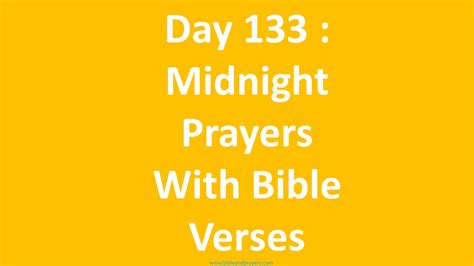 Day 133: Midnight Prayers With Bible Verses