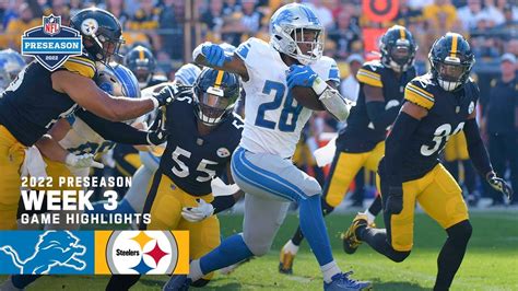 Detroit Lions vs. Pittsburgh Steelers Preseason Week 3 Highlights ...