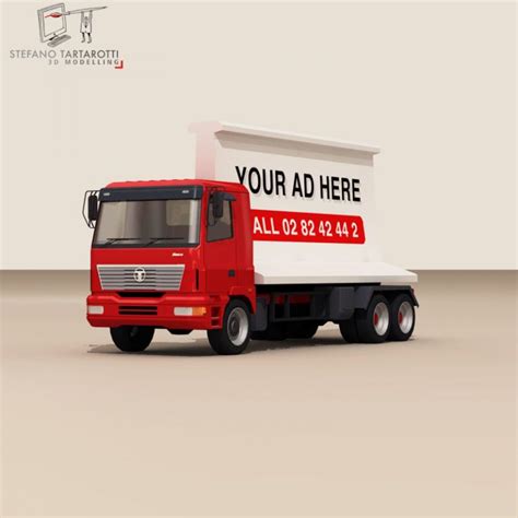 Ad truck 3D Model - FlatPyramid