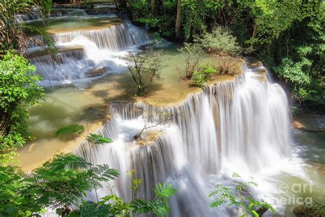 Viewpoint of Huay Mae Khamin waterfall in fourth floor Photograph by Thanayu Jongwattanasilkul ...