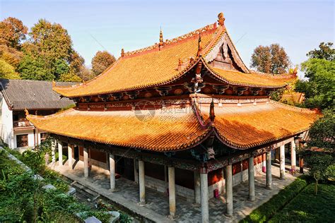 中式古建筑麓山寺大雄宝殿全景高清图片下载-正版图片501117644-摄图网