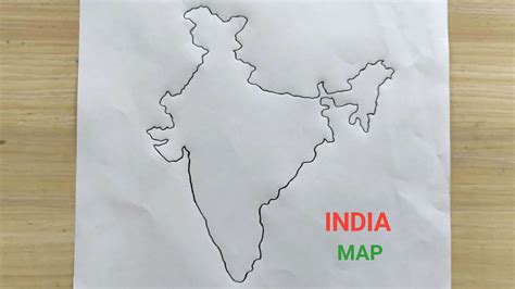 How To Draw India Map Easily India Map Drawing How To Draw India Map Easy Drawing Of India ...