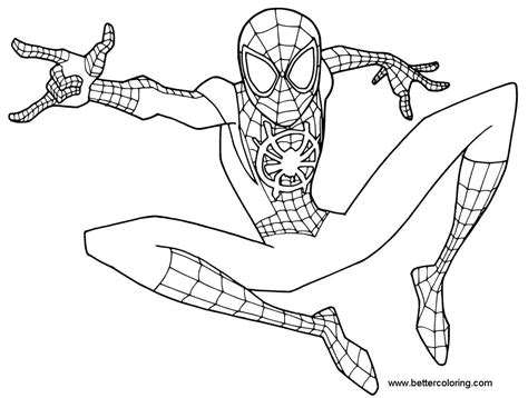 Spider Man Miles Morales Coloring Pages Printable