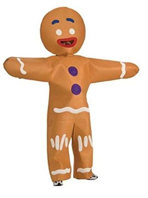 Gingerbread Man Adult Mens Shrek Gingy Christmas One Piece Costume | eBay