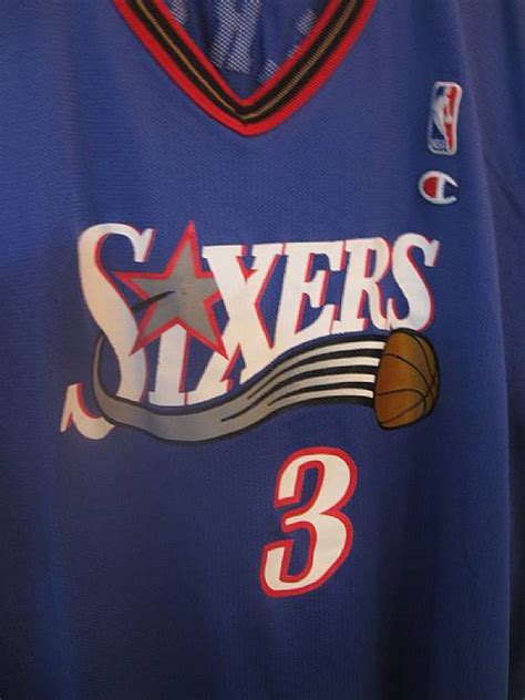 NBA Allen Iverson Sixers 76er’s #3 Replica Jersey by Champion XL 48 ...