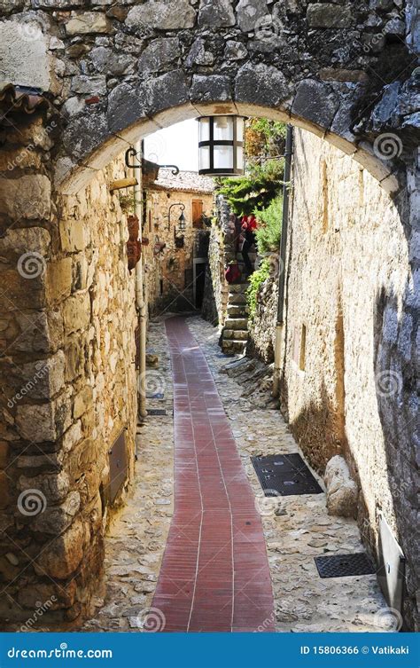 Eze in France stock photo. Image of cobblestone, mediterranean - 15806366