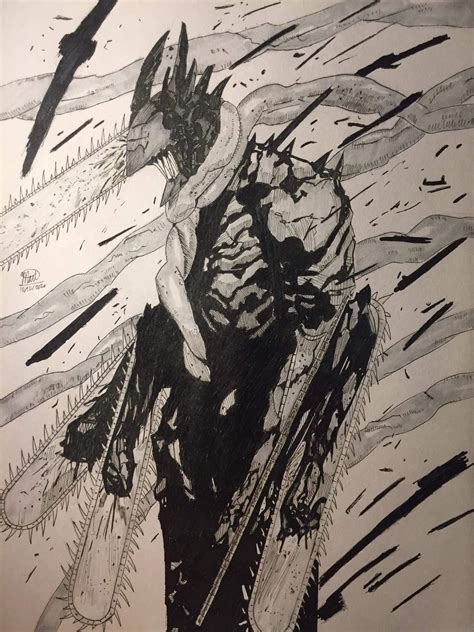 [Art] Chainsaw Devil drawing from the manga (Chainsaw Man) : r/manga