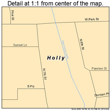 Holly Colorado Street Map 0837215