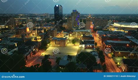 Lexington Kentucky Urban Architecture in City Downtown at Night ...