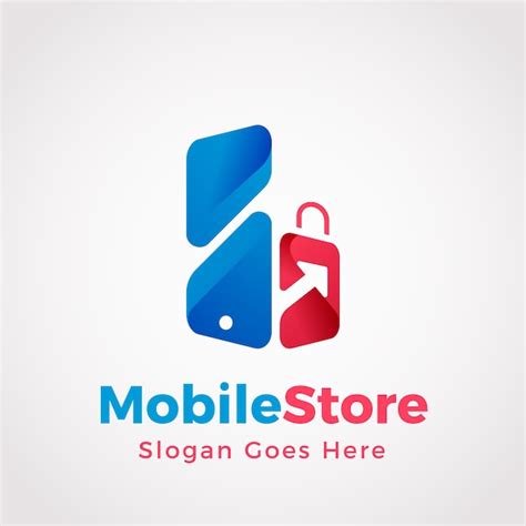 Free Vector | Gradient mobile store logo design