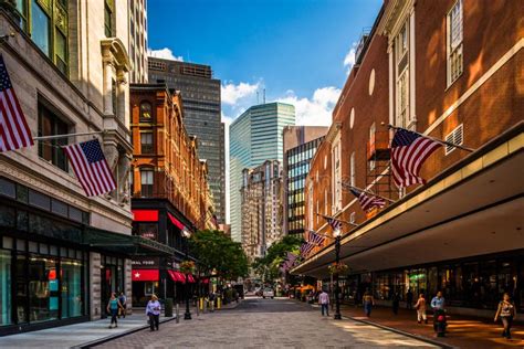 The Downtown Crossing Shopping District in Boston, Massachusetts ...