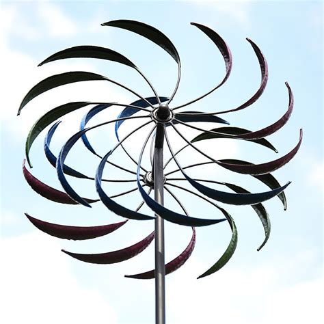 Wind Mill Spinner Yard Art Double Spiral | Wind spinners, Metal wind ...