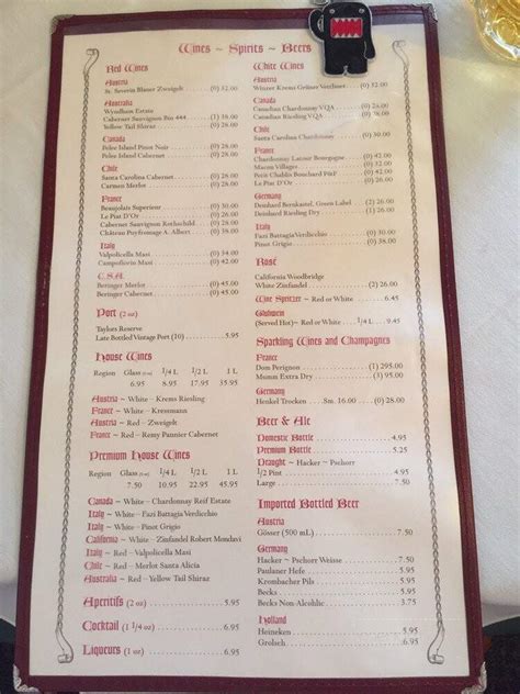 Menu of Old Country Inn in Unionville, ON L3R 2G9