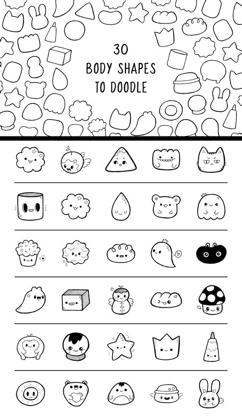 Pic Candle | 30 Doodle Character Body Shapes. | Doodle characters, Pic ...