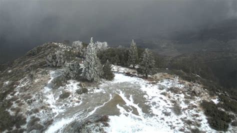 Snow Begins Falling in San Diego County Mountains on Cold Presidents Day - Times of San Diego