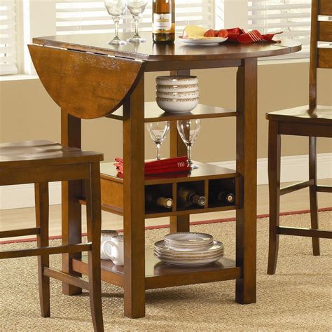 Round Drop Leaf Table With Storage - irene-montero