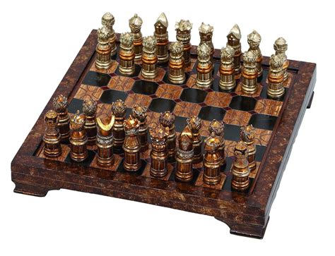 Medieval Theme Chess Set With Game Board 33 Pcs 15"". | Themed chess sets, Chess set, Medieval ...