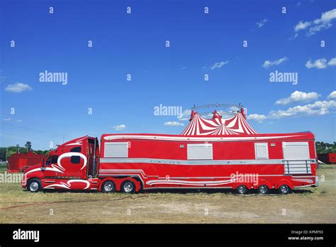 Big circus trailer converted into a rolling apartment Stock Photo - Alamy