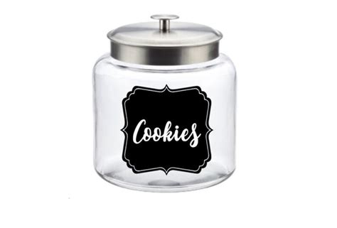 Cookies Label Cookie Jar Decal Custom Kitchen Label Pantry - Etsy