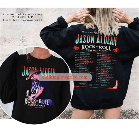 Jason Aldean Rock And Roll Cowboy Tour 2022 Dates Jason Aldean Setlist 2022 T-Shirt in 2022 ...