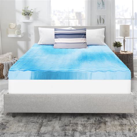 Homedics 4" Wave Support Memory Foam Antimicrobial Mattress Topper ...