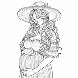Pregnant Coloring Stock Illustrations – 184  sketch template