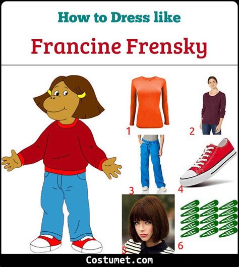 Francine Frensky (Arthur) Costume for Cosplay & Halloween Arthur Halloween Costume, Arthur ...