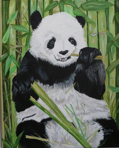 Panda Painting by Loretta Orr - Fine Art America