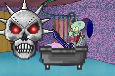 Skeletron Prime drops by Squidward's house Blank Template - Imgflip