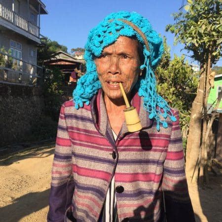 Visiting tattooed face women villages, Mindat - Myanmar