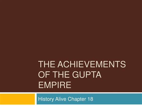 PPT - The Achievements of the Gupta Empire PowerPoint Presentation - ID:604084