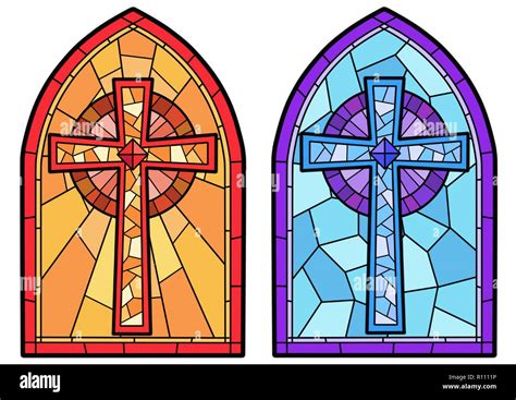 Stained Glass Catholic Church Symbols