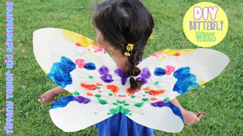 DIY How to make EASY paper Butterfly Wings for KIDS that ACTUALLY STAY UP! 4K GoPro 5 - YouTube ...