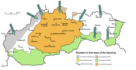 A map of the Slovak National Uprising at its beginning in 1944 [1918x995] : MapPorn