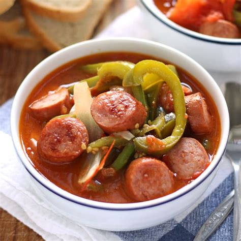 Sausage Leczo / Lecso (Hungarian Vegetable Stew)