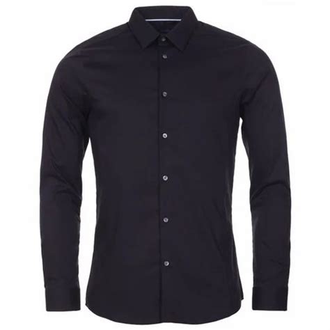 Plain Men's Black Full Sleeves Formal Shirt at Rs 250 in Nagpur | ID ...