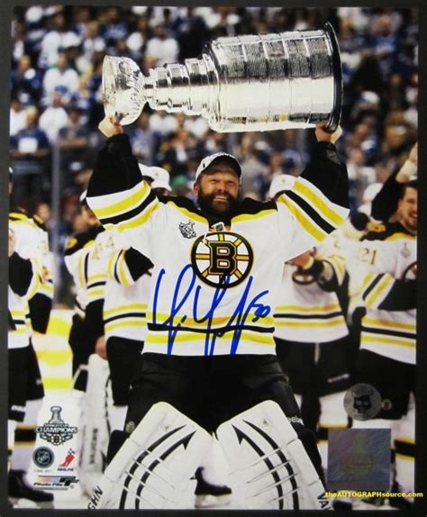 Tim Thomas signed Stanley Cup Photo - The Autograph Source