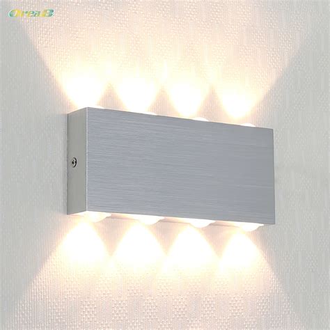 8W /12W Silver Color Decorative Indoor Wall Mounted Led Wall Light Lamps Fixtures For Bedroom ...