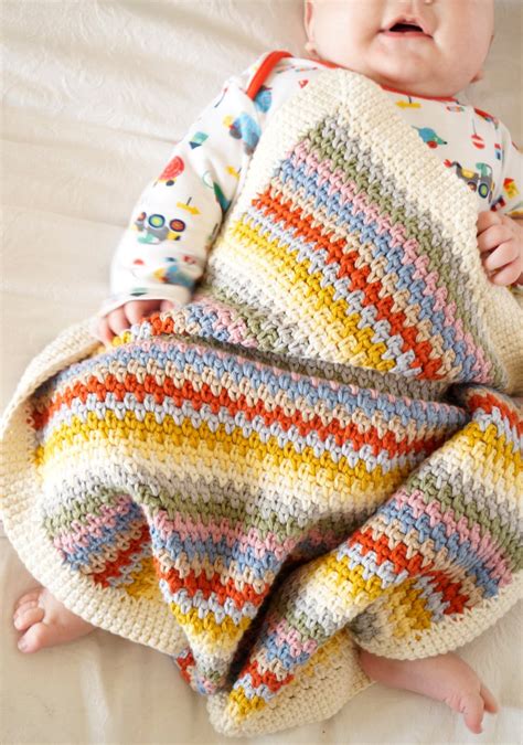 Baby Afghan Patterns Easy Crochet Beginner Pattern Boy