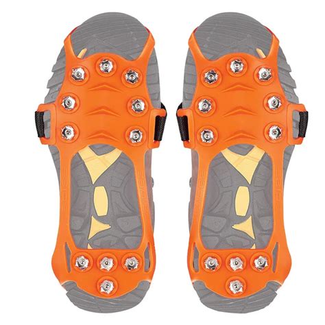 New Crampons Non slip Snow Cleats Shoes Boots Cover Step Spikes Grips ...